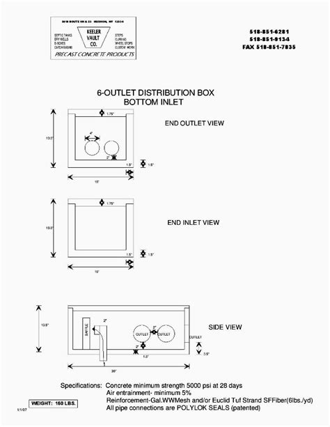 dimensions of a 6 outlet distribution box|6 hole distribution box.